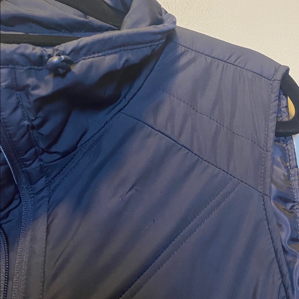 Talbots Vest Women's 3X PETITE Blue Chevron Quilted Sleeveless Zip Up Outdoor - Picture 14 of 14